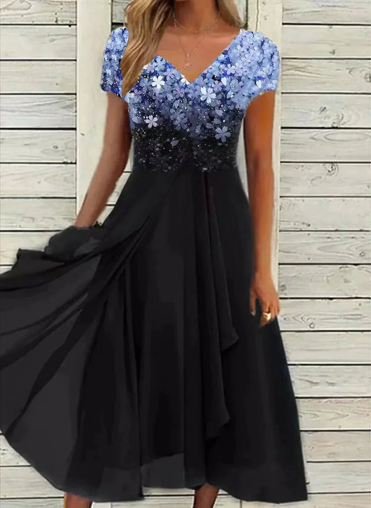 Damen Cocktail Festliches Kleid | Chiffon